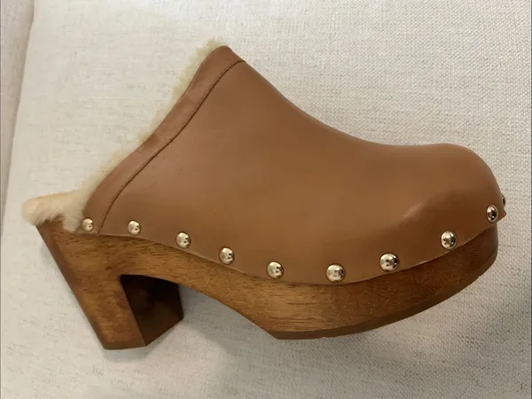 BEEK Woodpecker Shearling Clog, Saddle, Size 11, NEW NWT no box - Image 12