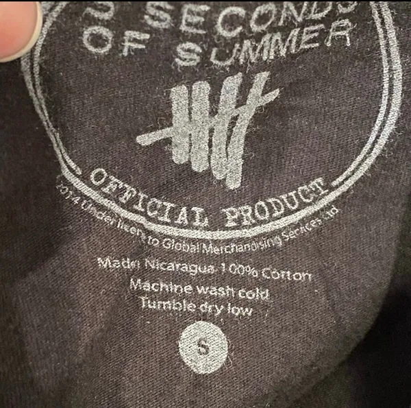 5SOS 5 Seconds of Summer Concert TShirt Black Yellow Band Merch S Y2K Pop - Image 3