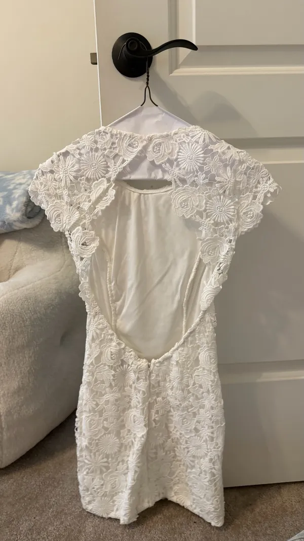 Lulus White Lace Dress Mini - Image 4