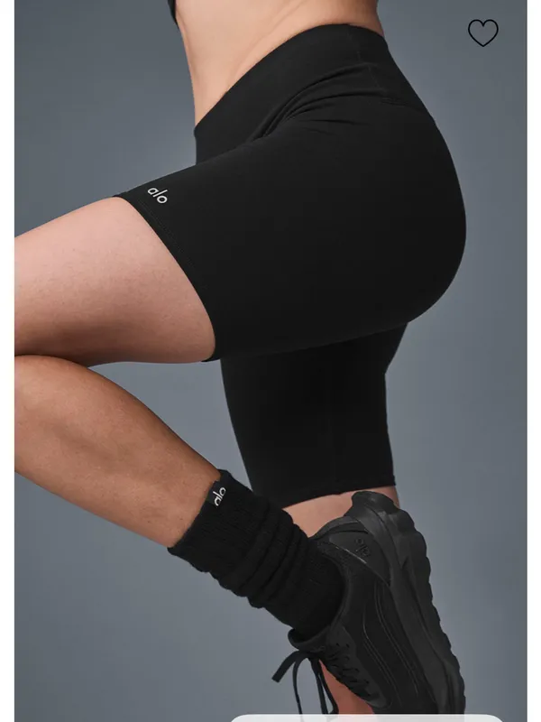 ALO High-Waist Biker Short - Black 7” - Image 3