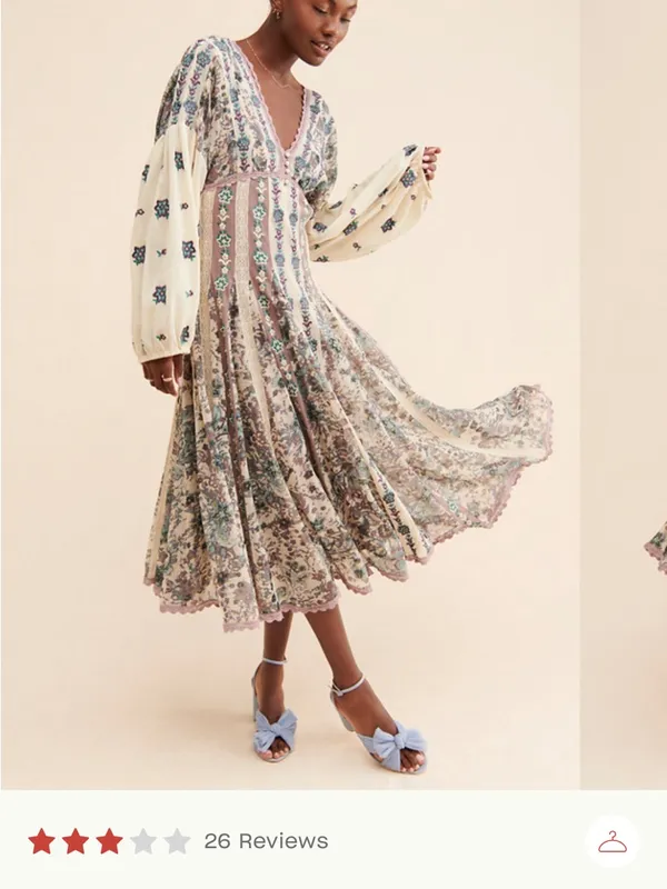 Anthropologie Let Me Be Floral Embroidered Lace Long Sleeve Bohemian Maxi Dress - Image 4