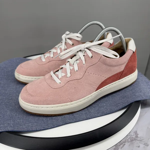 Dansko‎ Josey Sneaker Womens 40 Blush Pink Suede Lace Up Low Top Colorblock - Image 5