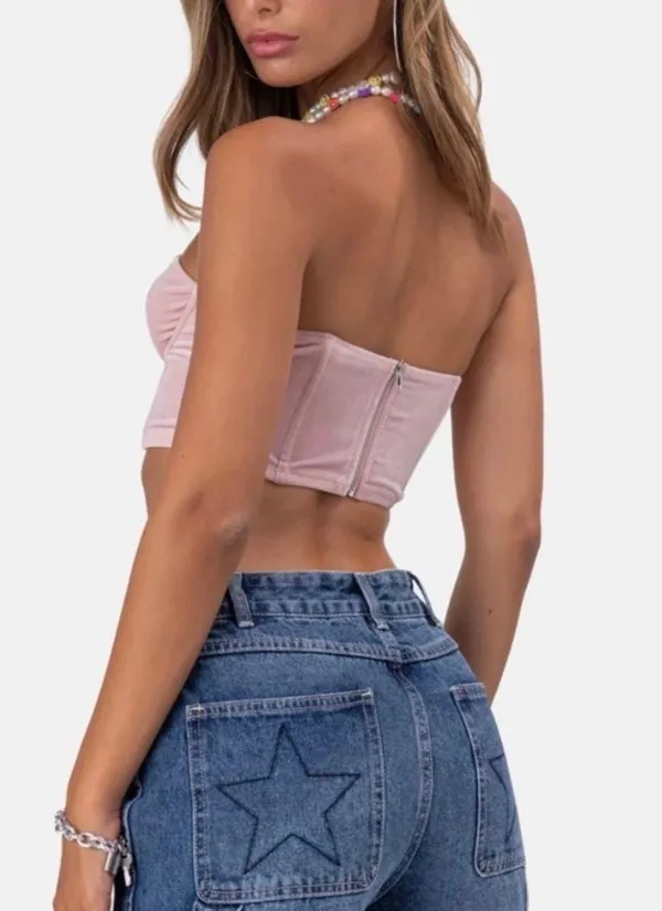 Adika Pink Velvet Corset! - Image 2