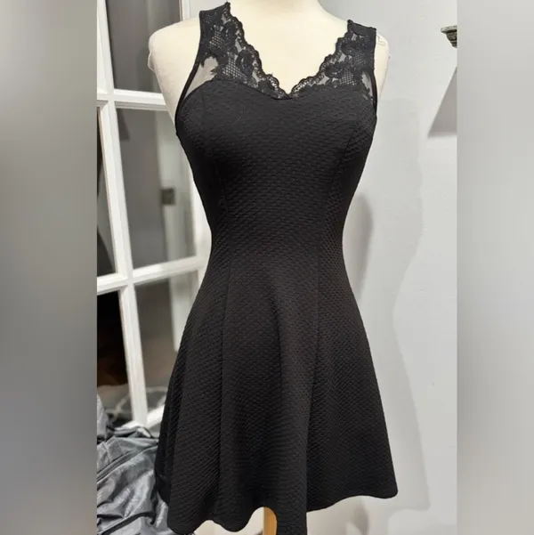 Monteau Monteau Los Angeles for Urban Outfitters Black Fit & Flare Dress - Image 3