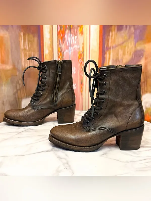 Freebird Cavalier Leather Lace-Up Boot Black 8 GUC - Image 4