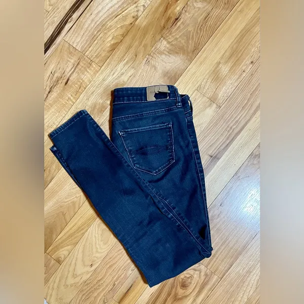 Abercrombie & Fitch Much Loved Dark Blue Five Pocket Jeans Sz 4R - W27 x L 29 - Image 2