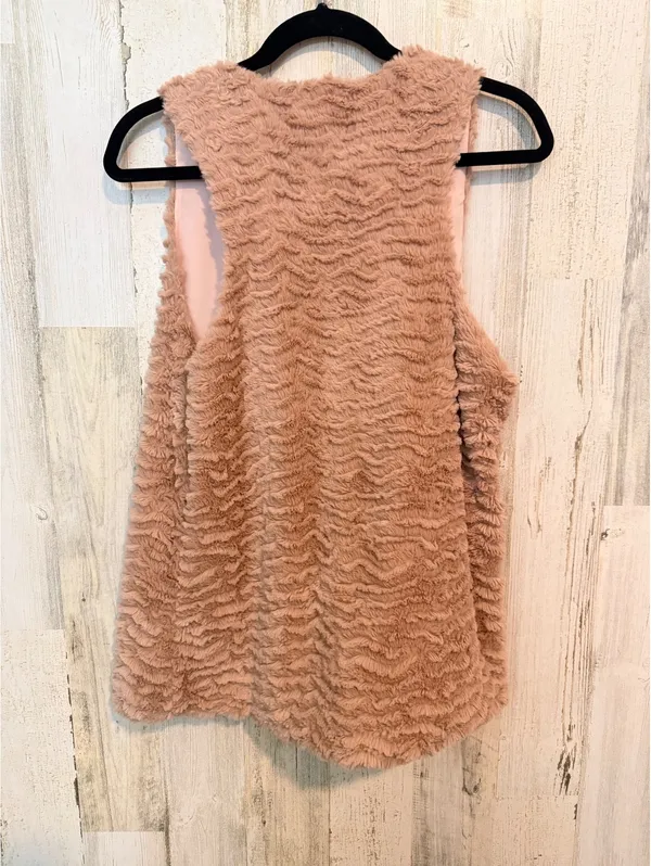 Final Touch Women’s Medium Blush Pink Faux Fur Vest USA - Image 6