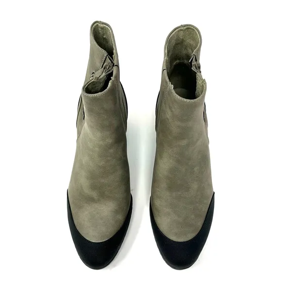Dr. Scholls Shoes Size 9.5 Boots Tan Suede Side Zip‎ Comfort Round Toe Winter - Image 2