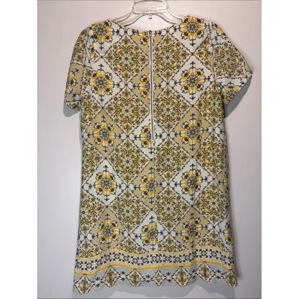 Lulu’s Dandelion Medallion Floral Shift Dress Yellow Artsy Size Small - Image 3