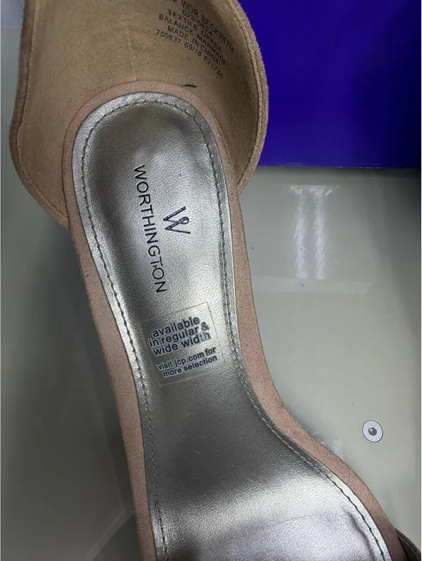 Worthington Beckwith Dress Sandals – Light Natural Suede – Size 7.5M - Image 4
