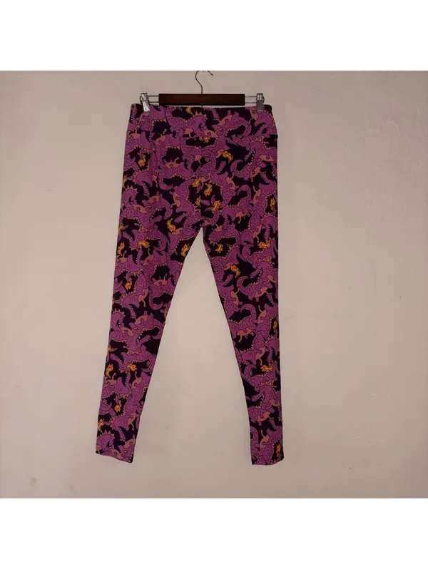 LuLaRoe Tall & Curvy (TC) Pink Dragon Print Leggings - Image 3