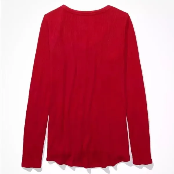 ✨ AE Plush Long Sleeve V-Neck T-Shirt✨ - Image 5