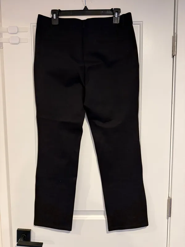 QUINCE Ultra-Stretch Ponte Straight Leg Pants Women Size Large Petite Black NWT - Image 8