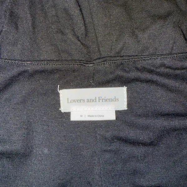 Lovers and Friends Mini Dress Womens M Black Excellent Spaghetti Strap V-Neck - Image 4