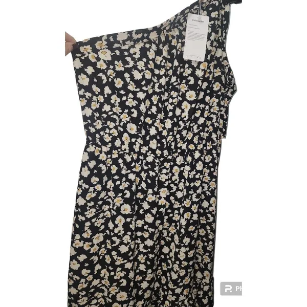 Prettygarden Maxi Dress One Shoulder Floral Print Ruffle‎ Hem Black Size S - Image 3