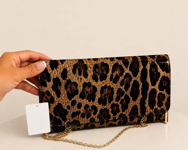& Other Stories Leopard Print Clutch Purse - Image 3