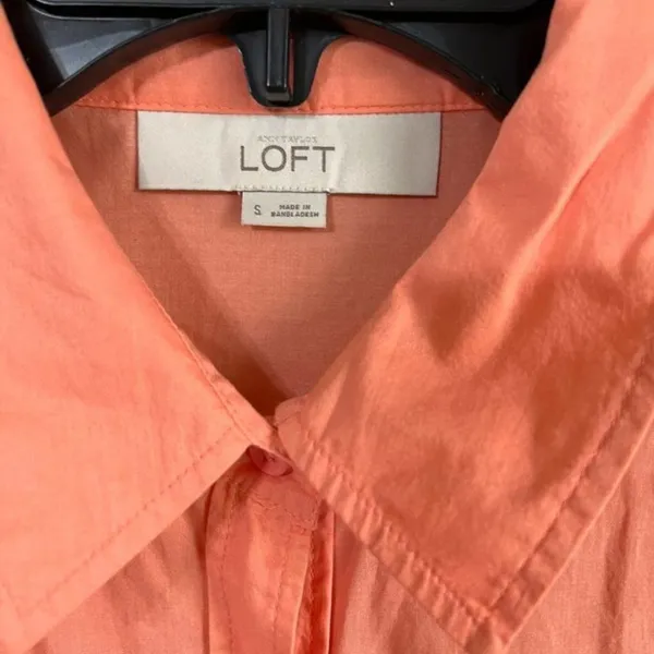 Loft small long sleeve‎ peach blouse - Image 3