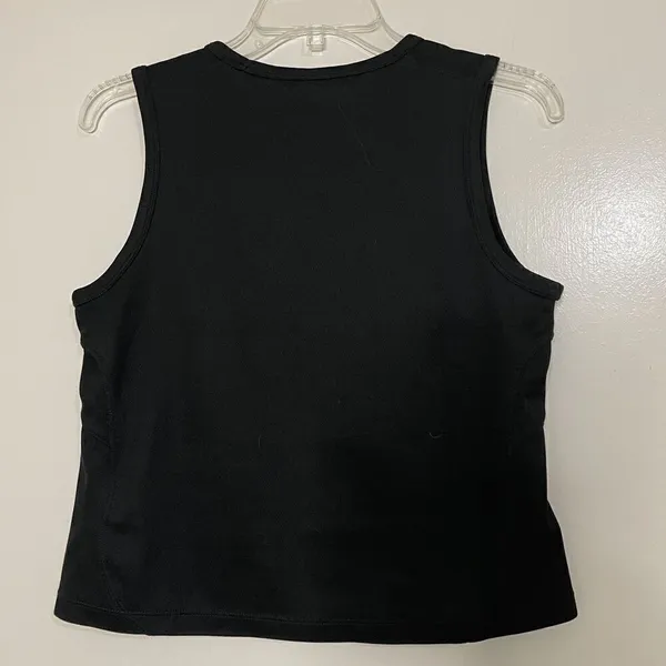 Nike Black Cropped Knit Tank Top Size Medium (8-10) - Image 5