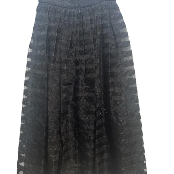 NWT Erin Fetherson Black mesh maxi skirt with stretchy waistband lined beautiful - Image 2