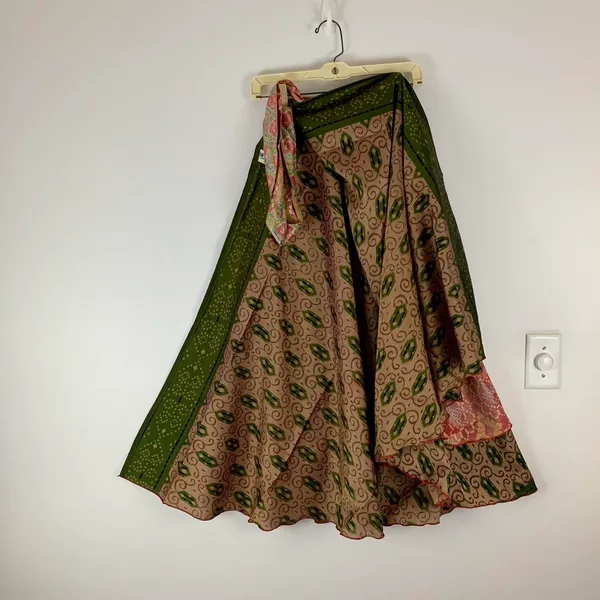 Reversible Maxi Wrap Skirt BINW513 Multiple - Image 2