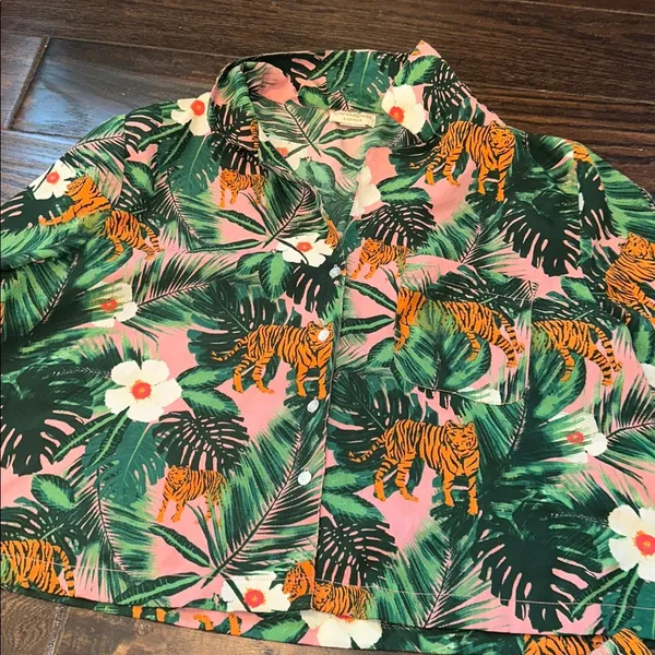 Cynthia Rowley Tiger Jungle Print Sleepwear Set size medium - Image 6