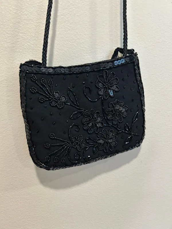 Vintage beaded purse Black - Image 3
