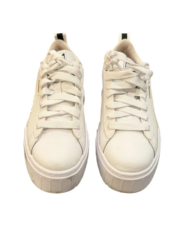 PUMA Mayze Roar Platform Sneakers Shoes White 7 Women's, Size 5.5 Girl's - Image 6