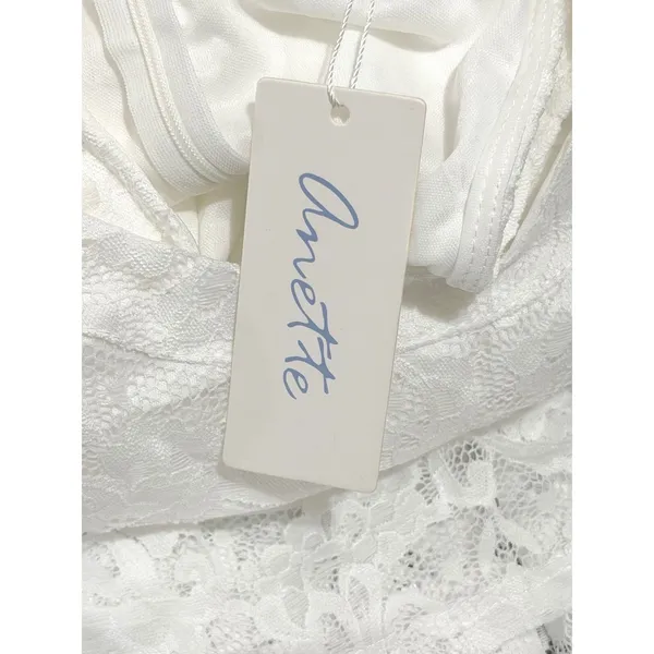 Anette White Floral Lace High Low Halter Dress Sleeveless New‎ With Tags Size S - Image 3