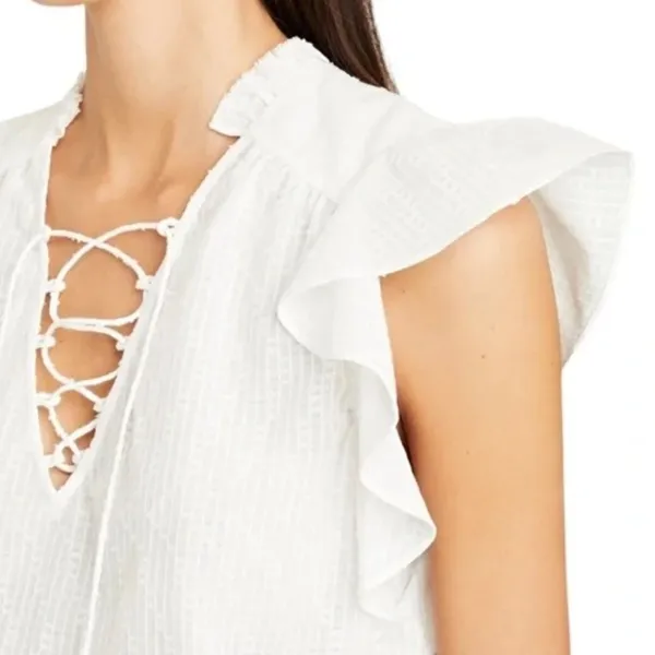 Intermix‎ Florance Flutter Sleeve Blouse NEW With Tags - Size S. - Image 5