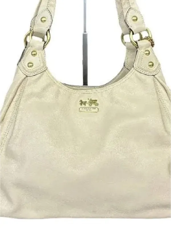 Coach Madison Maggie large Shoulder Tote Creamy Leather Hobo Bag w/2 Hang Tags - Image 2