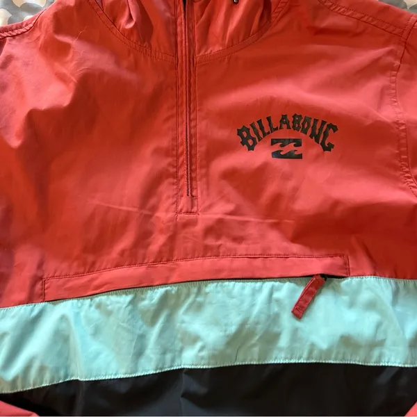 Billabong women's oversized size small half zip windbreaker - Image 4