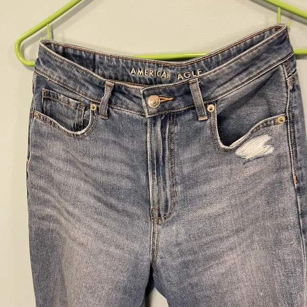 American eagle outfitters mom jeans comfort stretch waistband size 4 regular. - Image 8