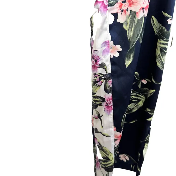 Victoria's Secret Floral Satin Pants M PJ Lounge Wide Leg Cottagecore Boho - Image 2