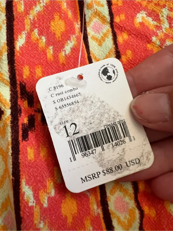 Nwt‎ Free People Cleo Wrap Skirt in Rust Combo - Image 6