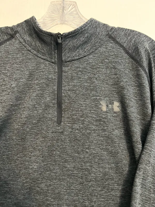 Under Armour Charcoal Quarter-Zip Long Sleeve Top - Image 2