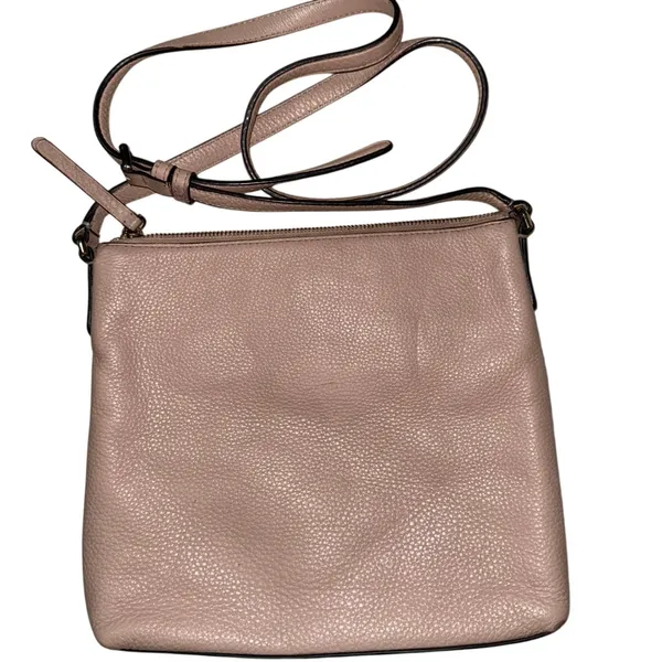 Kate Spade New York Jackson Street Beige Tan Nude Pebbled Leather Crossbody Bag - Image 3