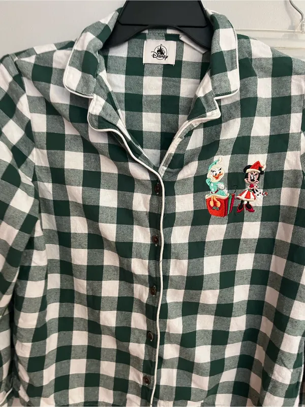 Disney Green and White Buffalo Check Women's Pajama Set - Image 5