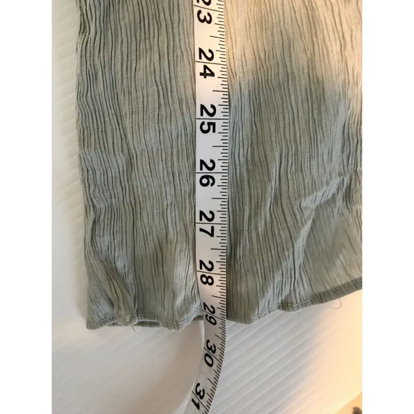 Abercrombie Fitch Womens Light Blue‎ Crinkle Wide Leg Drawstring Pants Size M - Image 6
