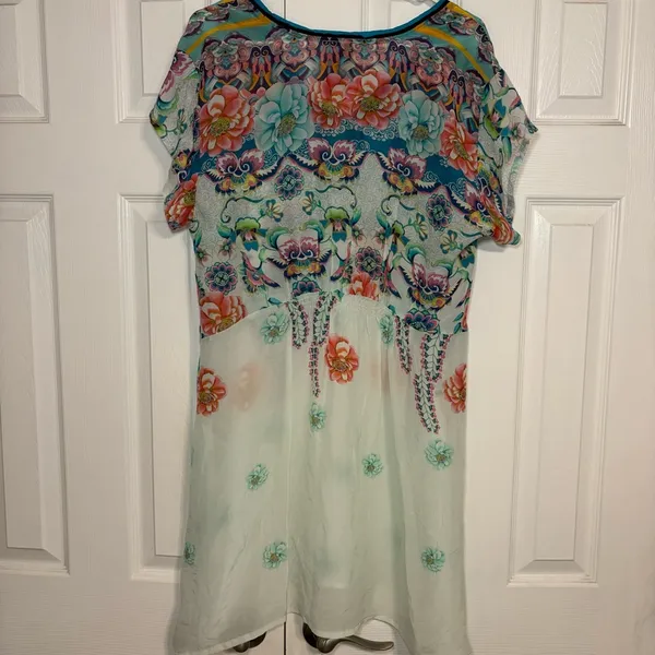 Johnny Was Floral Sheer Tunic - Image 2