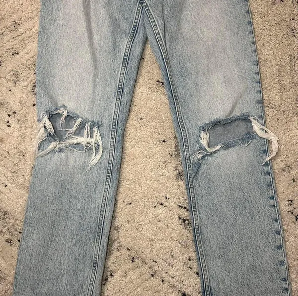Abercrombie & Fitch Light Wash Curve Love High Rise Jeans - Image 2