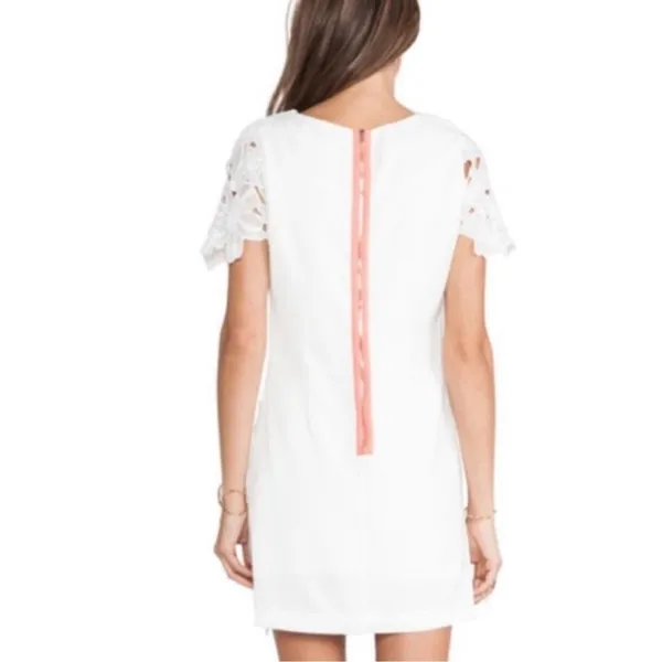 Womens Revolve J.O.A Los Angeles White Floral Lace Sheath Dress - Sz XS - Image 3