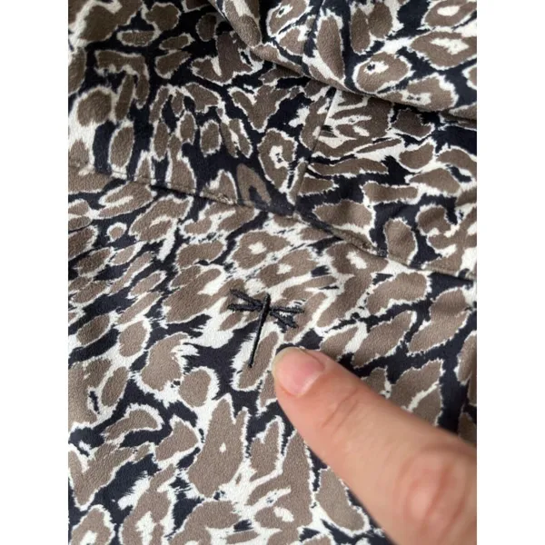 Tyler Boe Kim Faux Suede Dress Multi Animal Print‎ Midi Pockets Casual, Size S - Image 11