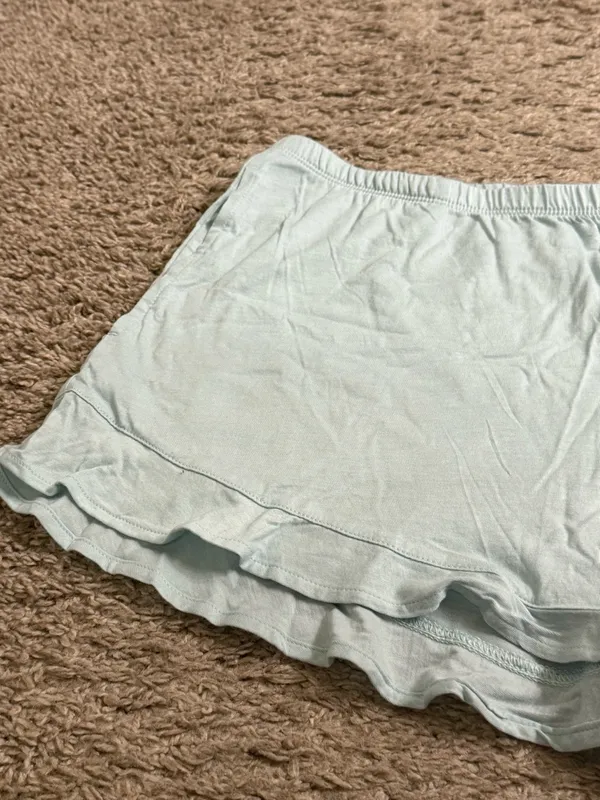 Stars Above Light Blue Aqua Short Sleeve Top & Lounge Pajama Shorts Set- size XL - Image 12