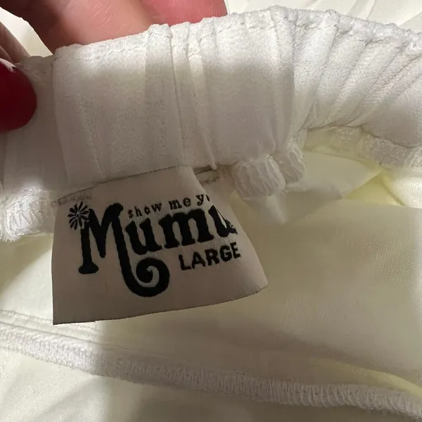 Show Me Your Mumu Amanda halter maxi dress in white NEW LARGE - Image 4