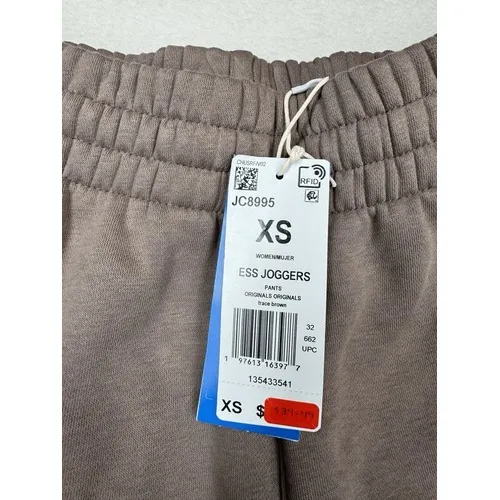adidas Originals Women's Essentials Fleece Loose Joggers Brown XS NWT - Image 5
