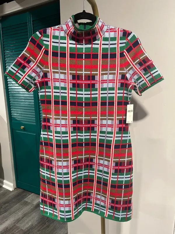 Anthropologie NWT The Nina Short-Sleeve Mock-Neck Mod Sweater Mini Dress - Image 6