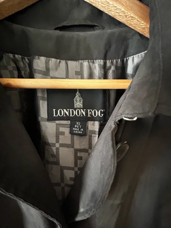 Black London Fog FOG Trench Coat - Image 4