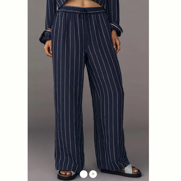 Anthropologie Maeve Low-Slung Striped Track Pants - Image 2