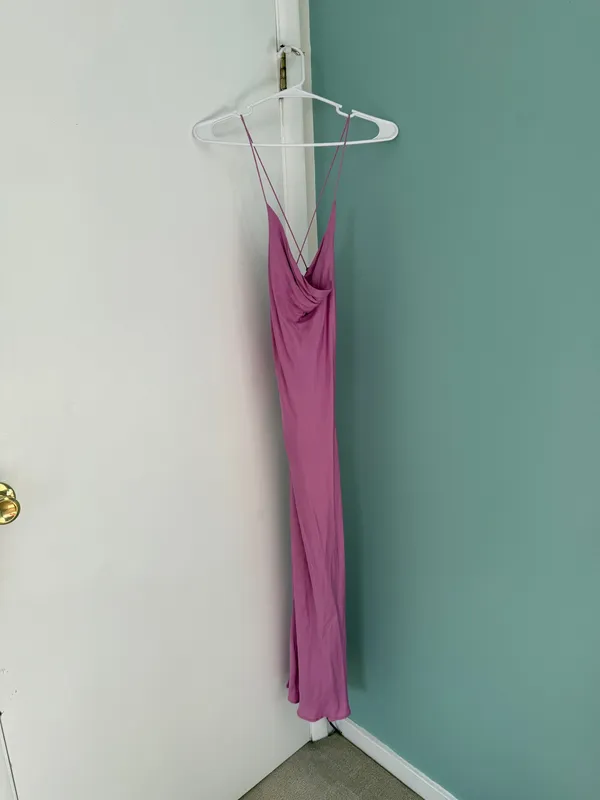 ZARA Satin Dress Midi - Image 3