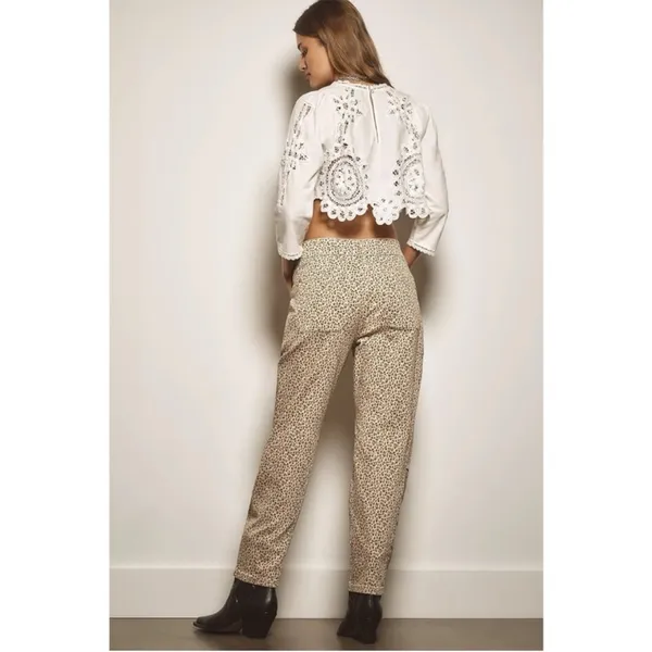 Anthropologie Pilcro The Wanderer Mid Rise Relax Leg‎ Jeans Leopard Size 31 - Image 4